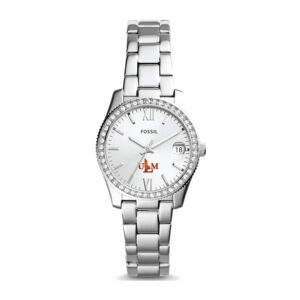 Women's Fossil Silver ULM Warhawks Scarlette Mini Three-Hand Date Watch