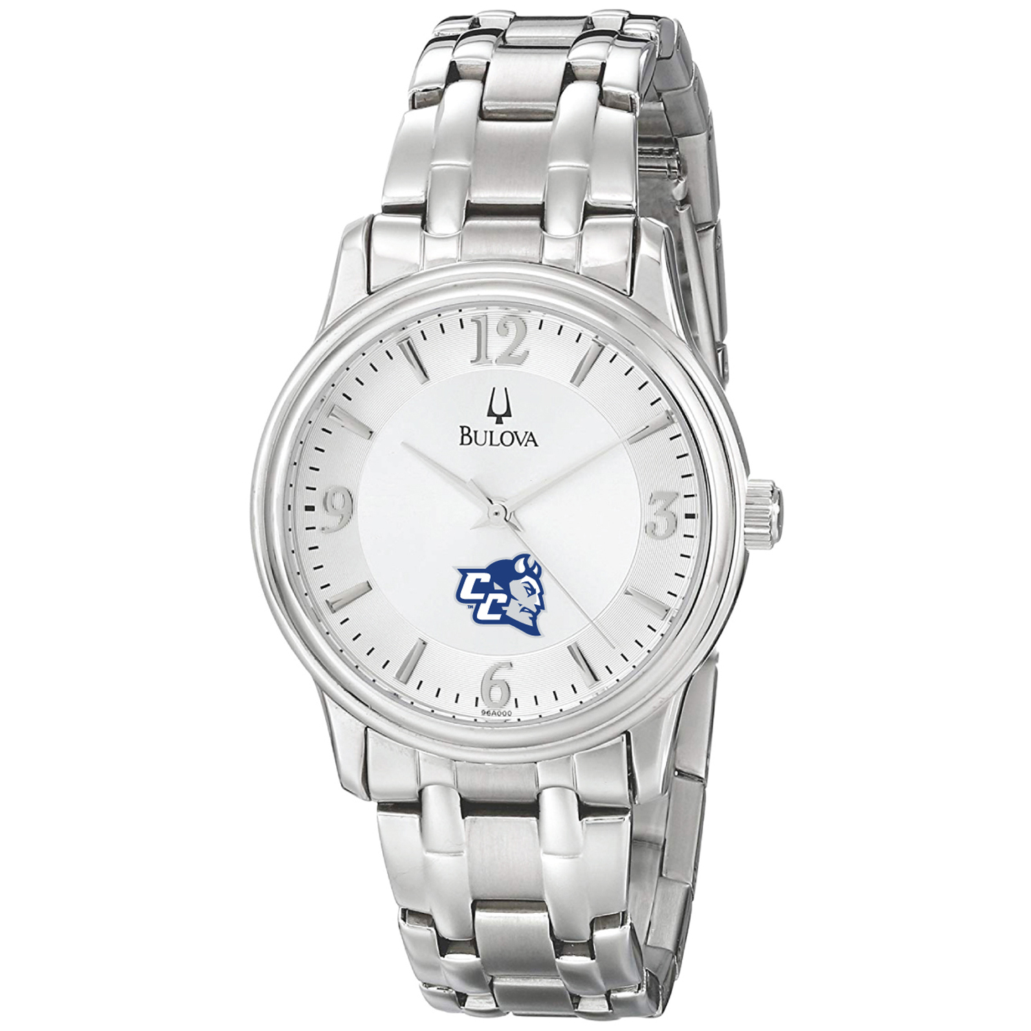 Men's Bulova Silver Central Connecticut State Blue Devils