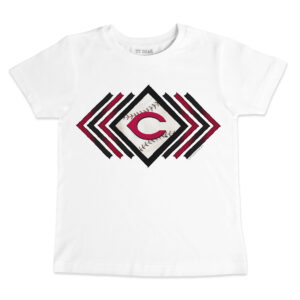 Toddler Tiny Turnip White Cincinnati Reds Prism Arrows T-Shirt