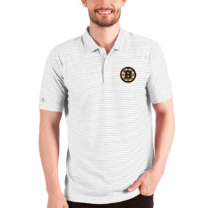 Men's Antigua White Boston Bruins Esteem Polo