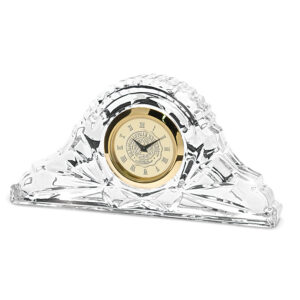 Gold Campbellsville Tigers Crystal Clock