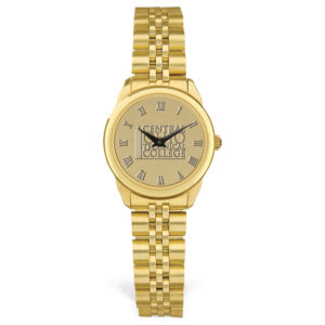 Women's Gold Central Ohio Technical College Medallion Rolled Link Bracelet Wristwatch