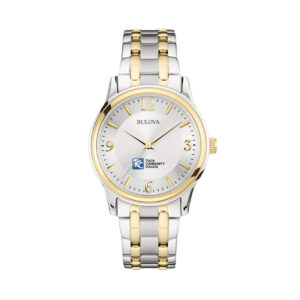 Men's Bulova Silver Tulsa Community College Classic Two-Tone Round Watch