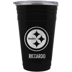 Pittsburgh Steelers Team Logo 22oz. Personalized Tailgater Travel Tumbler