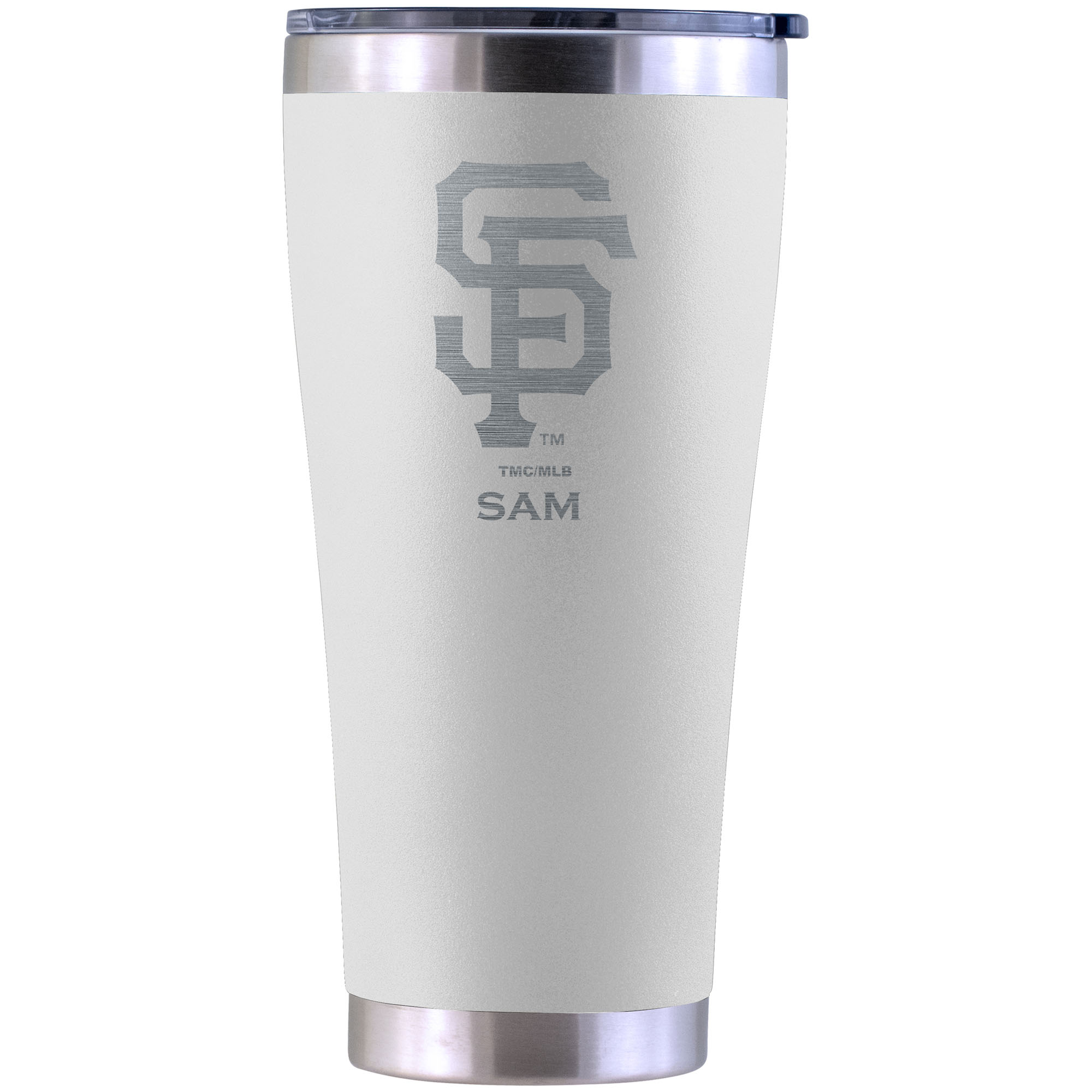 San Francisco Giants Personalized 30oz. Laser Etched White Tumbler