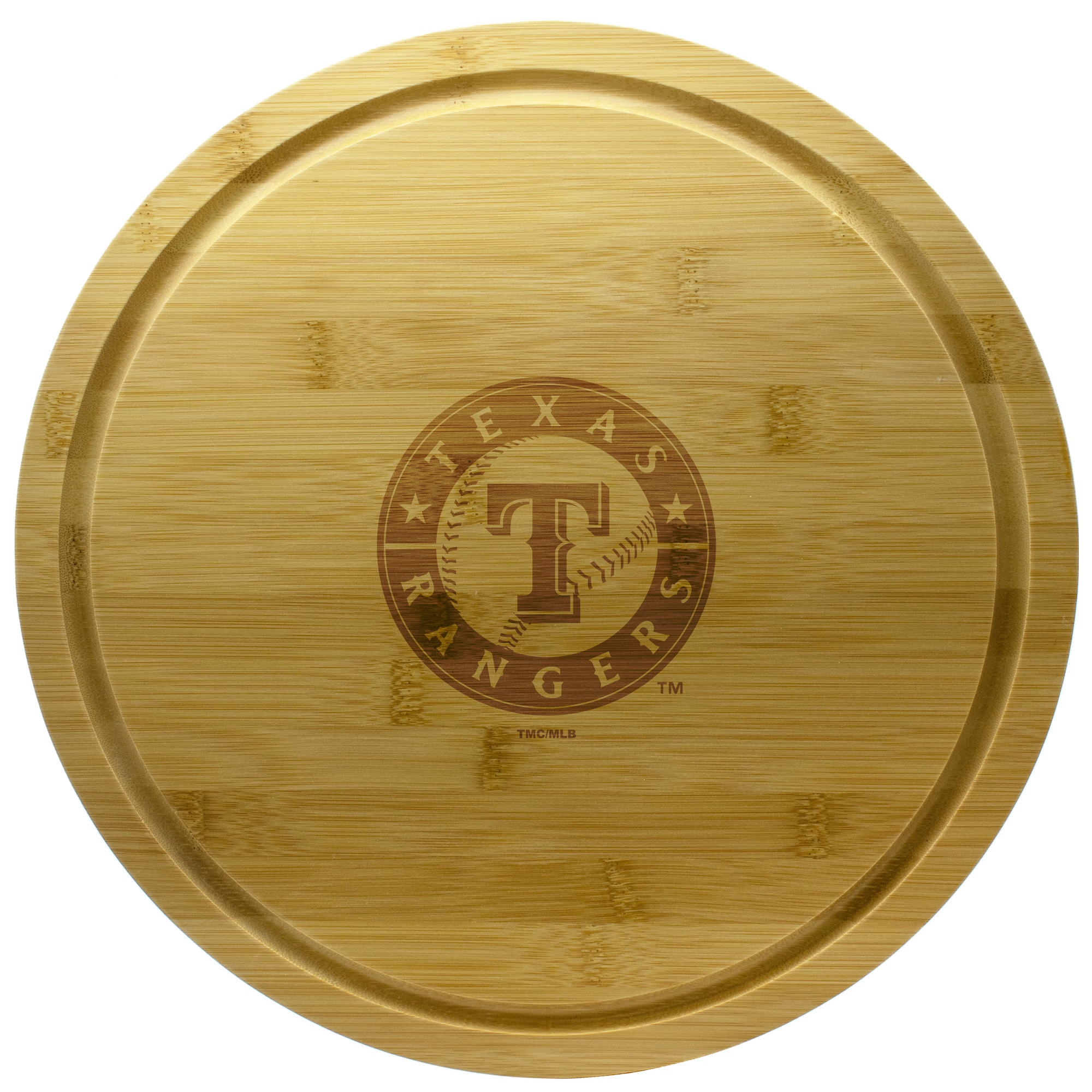 Texas Rangers 13'' Rotating Bamboo Server