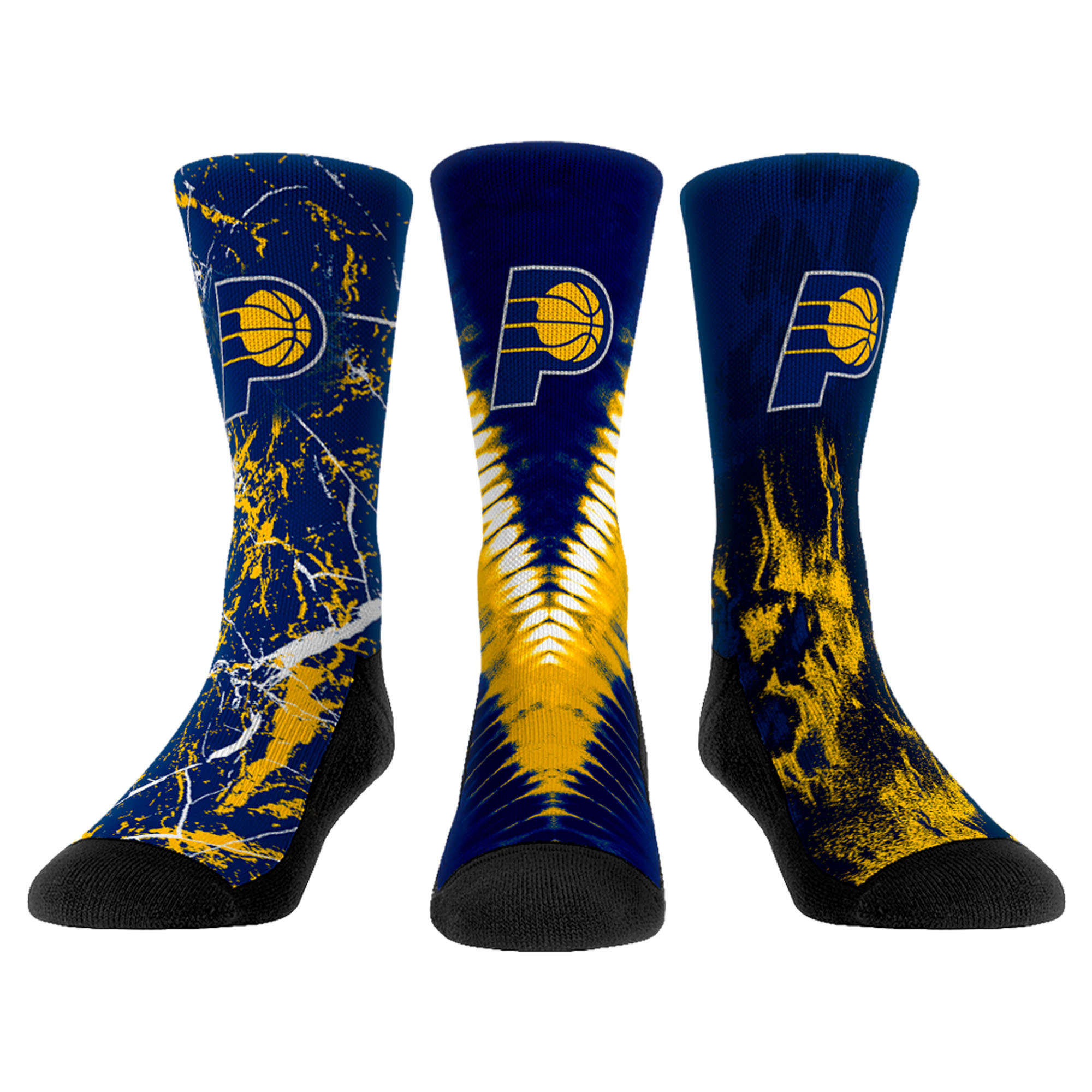 Unisex Rock Em Socks Indiana Pacers Three-Pack Crew Socks Set