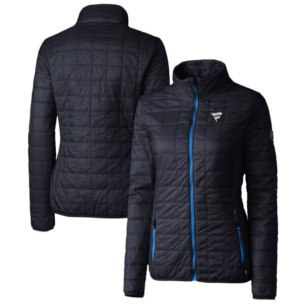 Women's Cutter & Buck Navy Fanatics Corporate Rainier PrimaLoft Eco Insulated Full-Zip Puffer Jacket