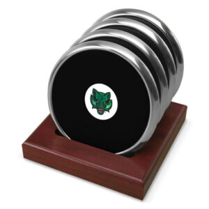 Silver Binghamton Bearcats Team Logo 4-Piece Coaster Set