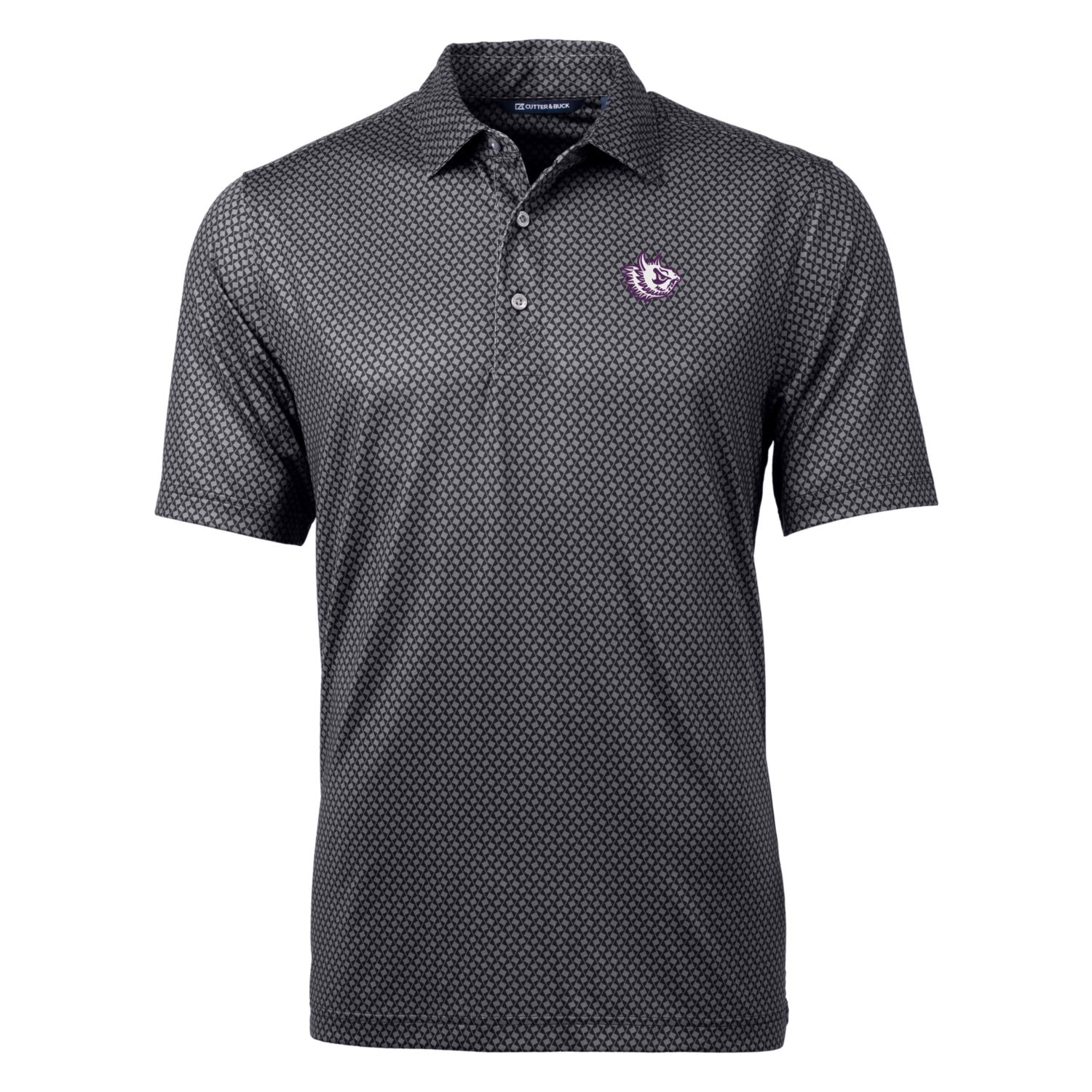 Men's Cutter & Buck Black TCU Horned Frogs Team Logo Big & Tall Pike Banner Print Polo - Image 6