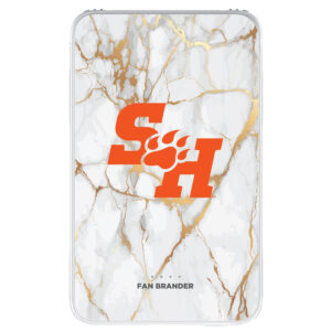 Sam Houston State Bearkats White Marble Design 10000 mAh Portable Power Pack