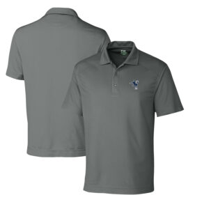 Men's Cutter & Buck Steel Indianapolis Colts Throwback Logo DryTec Genre Textured Solid Polo