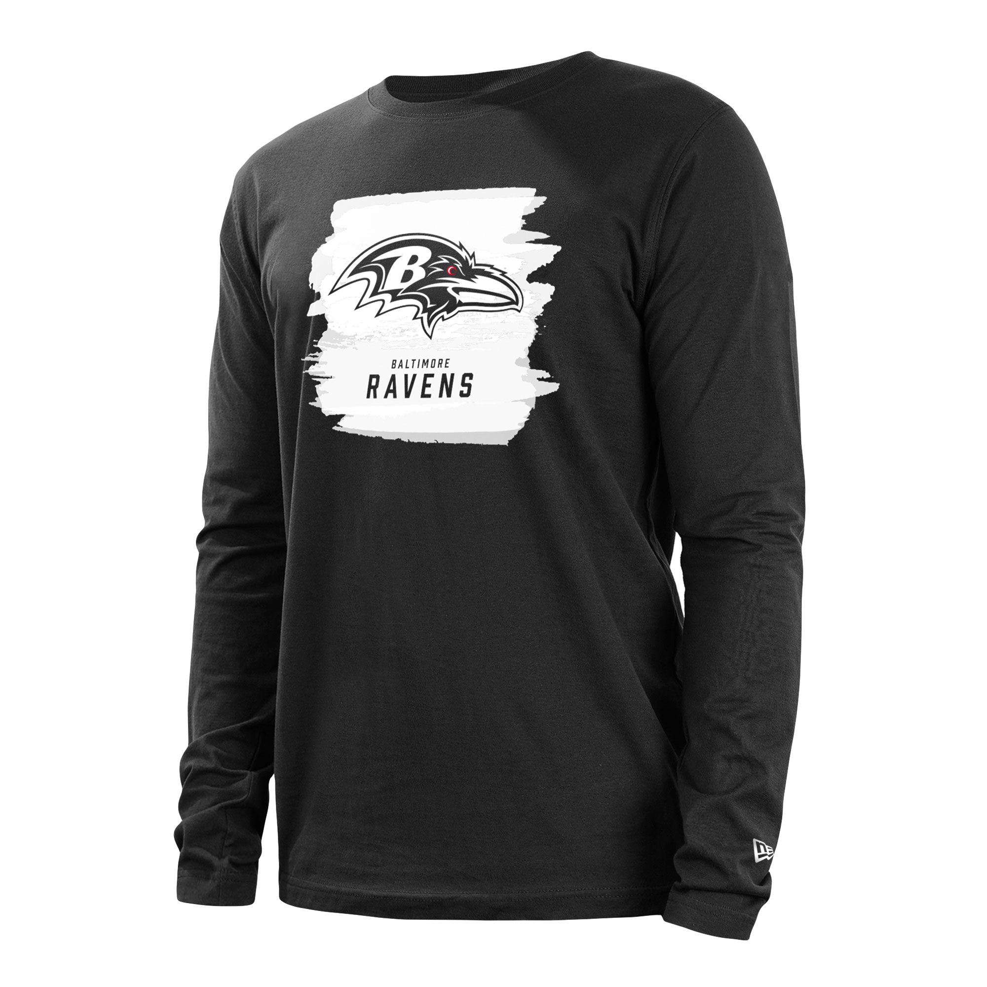 Men's New Era Black Baltimore Ravens Paint Strokes Long Sleeve T-Shirt - Image 6