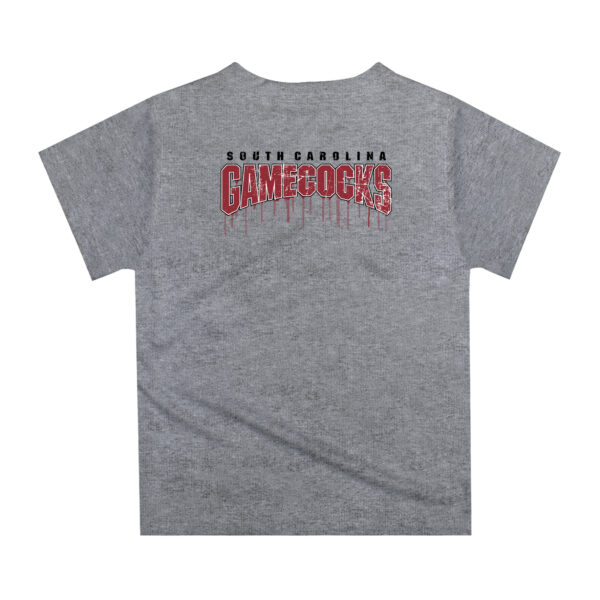 Youth Gray South Carolina Gamecocks Team Logo Dripping Helmet T-Shirt - Image 7