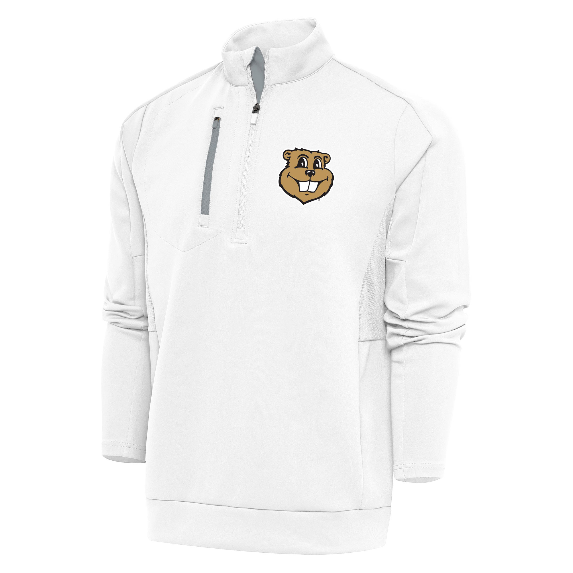 Men's Antigua White Minnesota Golden Gophers Goldy Generation Quarter-Zip Pullover Top