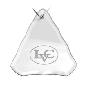 Lebanon Valley College Primary Logo 3.25'' x 3.75'' Glass Tree Ornament