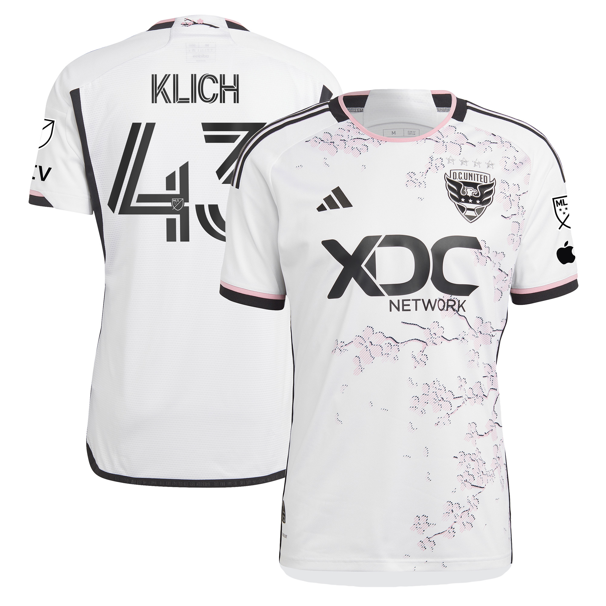 Men's adidas Mateusz Klich White D.C. United 2023 The Cherry Blossom Kit Authentic Player Jersey