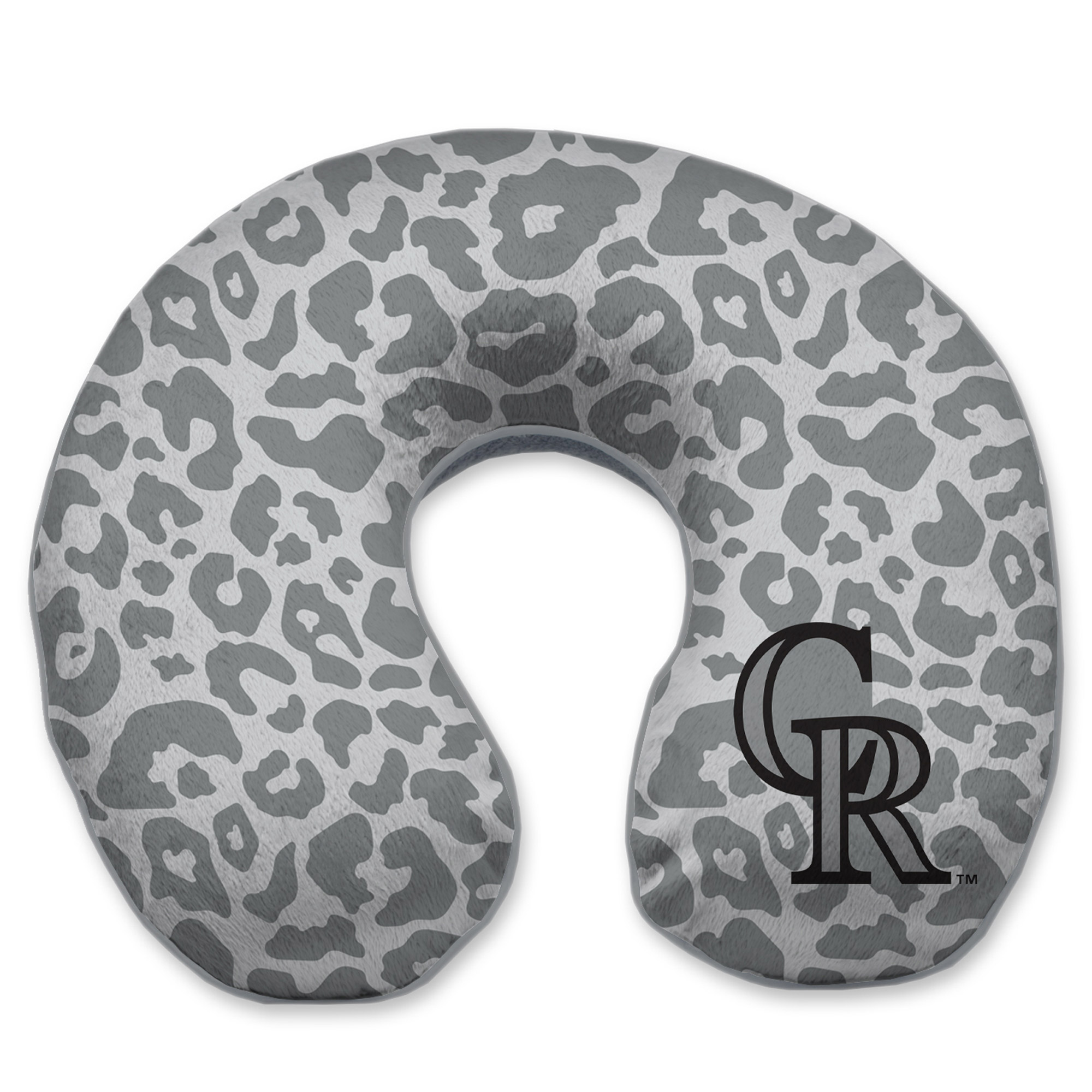 Colorado Rockies Cheetah Print Memory Foam Travel Pillow