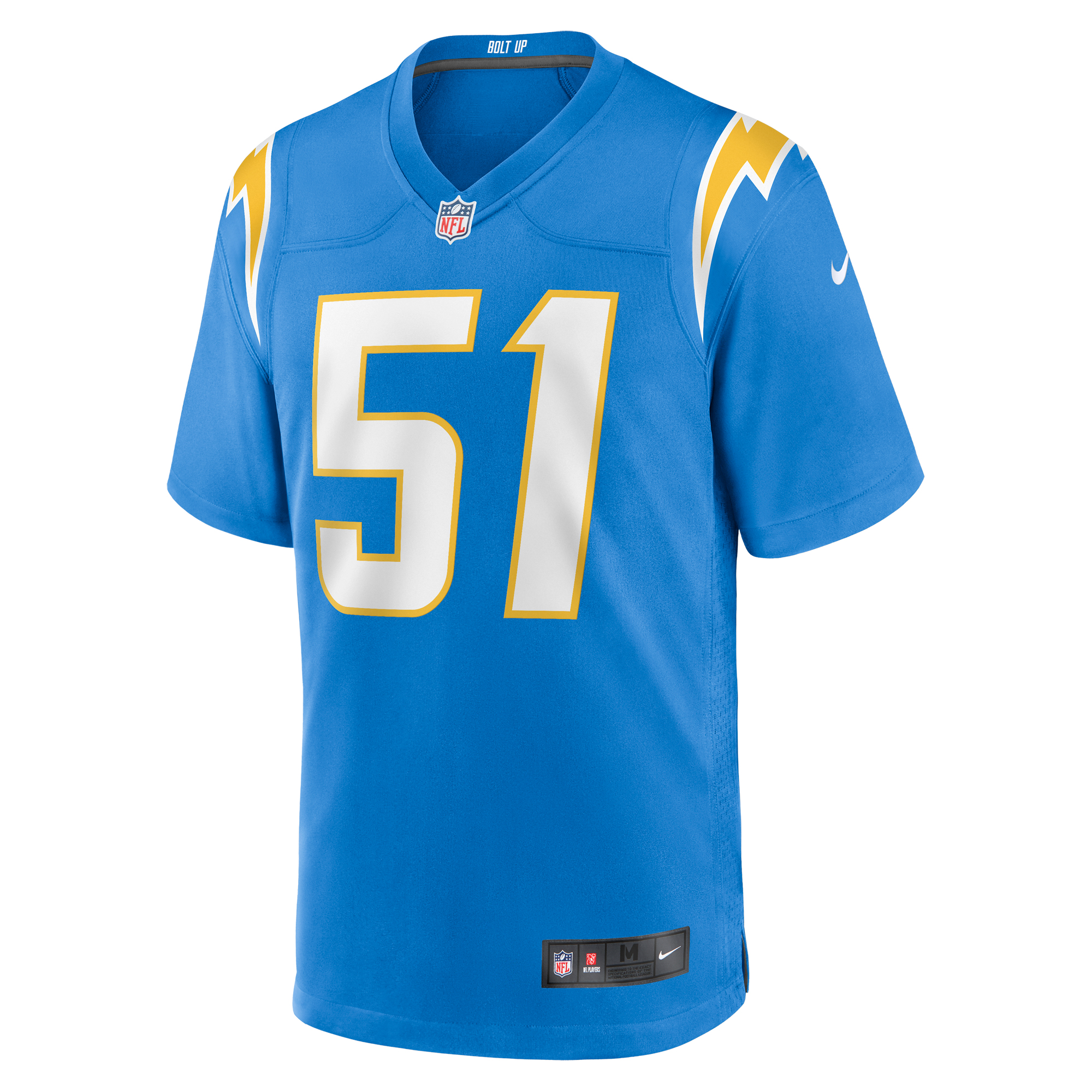 Men's Nike Sebastian Joseph-Day Powder Blue Los Angeles Chargers Game Player Jersey - Image 6