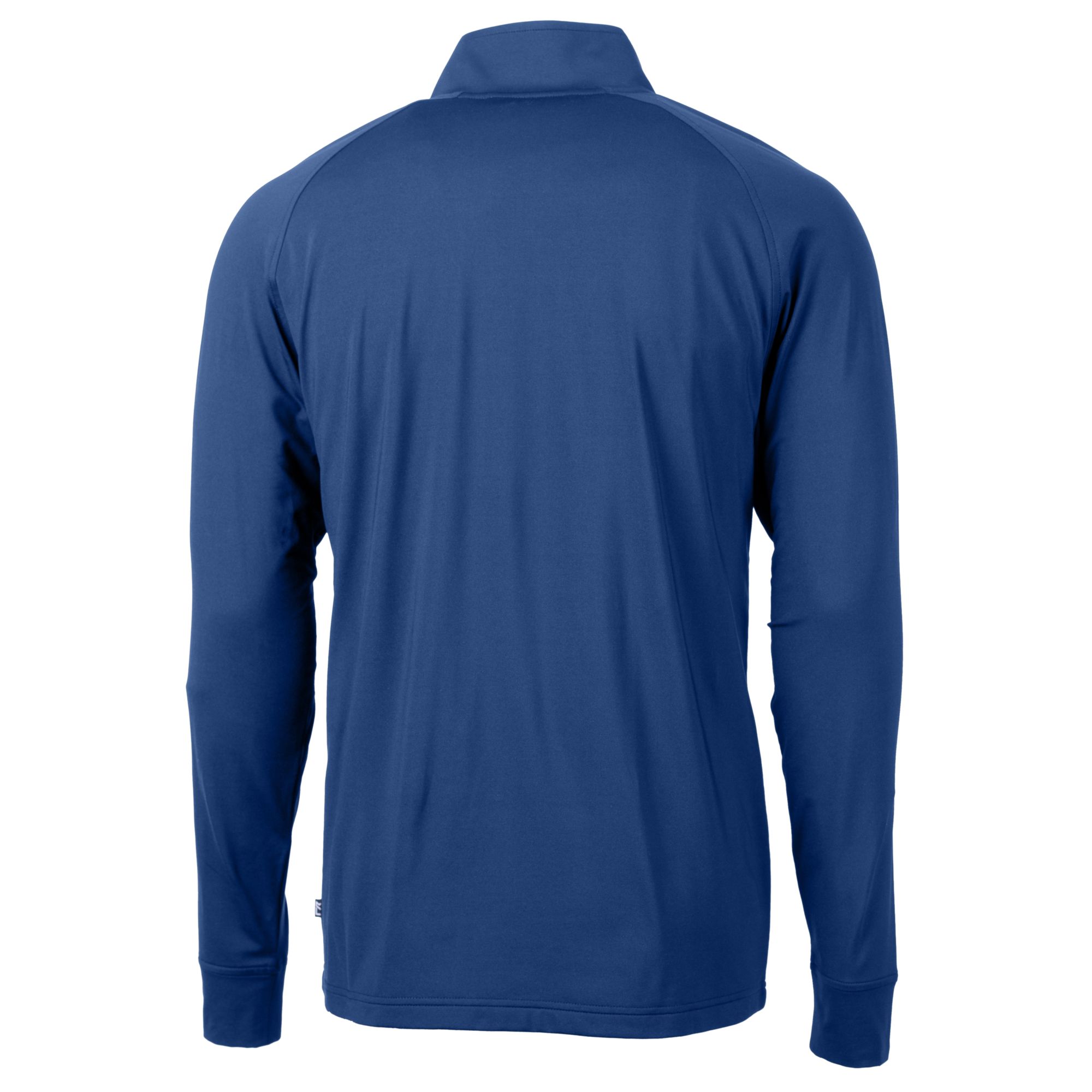 Men's Cutter & Buck Blue Atlanta Braves Adapt Eco Knit Stretch Recycled Quarter-Zip Pullover Top - Image 7