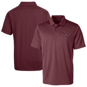 Men's Cutter & Buck  Burgundy Washington Commanders Helmet Prospect Textured Stretch Polo