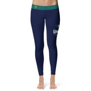 Women's Vive La Fete  Navy/Teal UNC Wilmington Seahawks Plus Size Solid Design Yoga Leggings