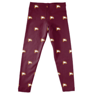 Infant Girls Vive La Fete  Maroon Winthrop Eagles All Over Print Leggings