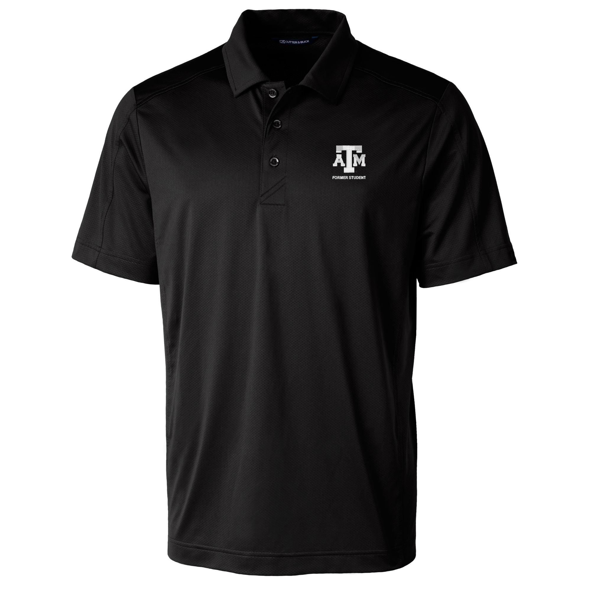 Men's Cutter & Buck Black Texas A&M Aggies Alumni Logo Prospect Textured Stretch Polo - Image 6