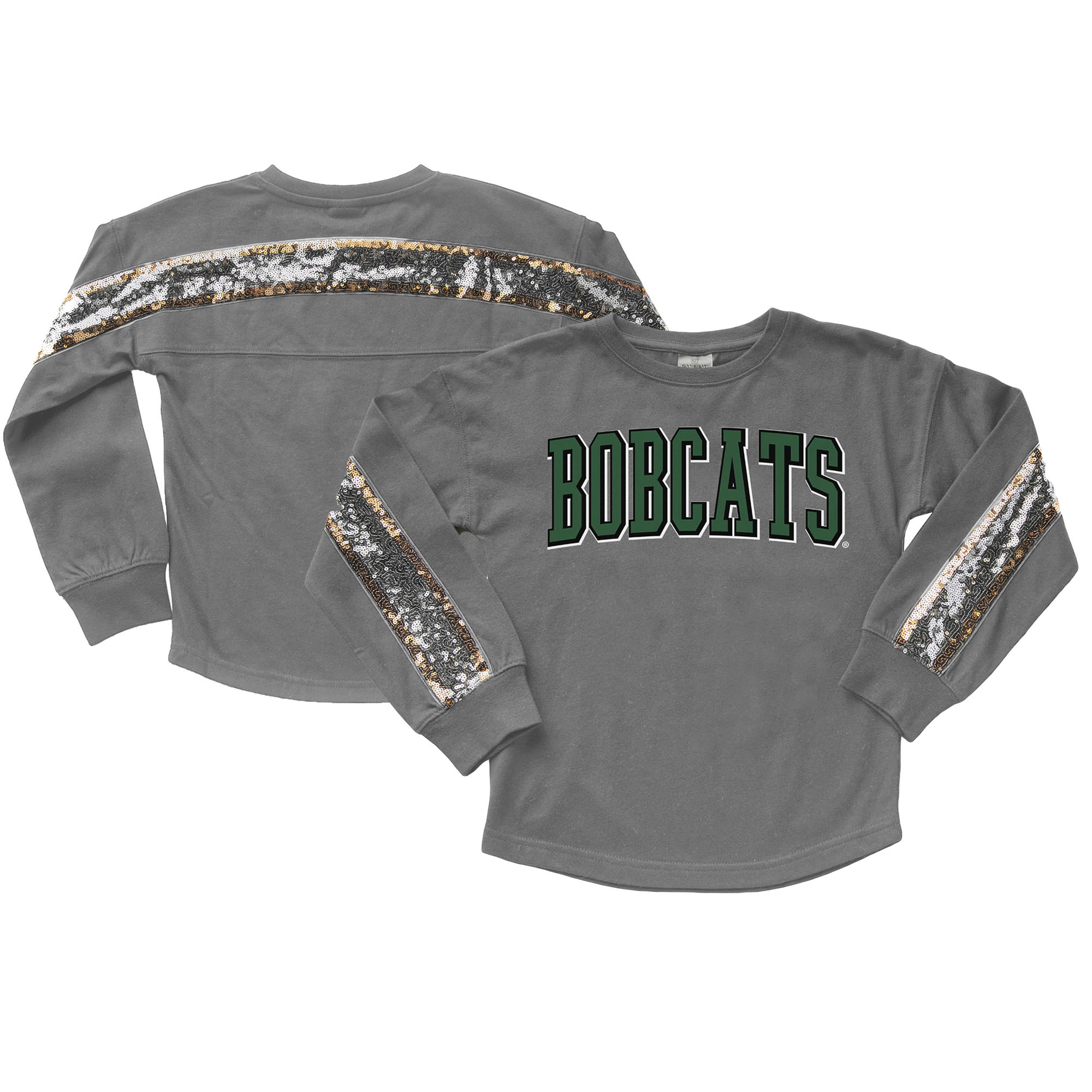 Girls Youth Gameday Couture Gray Ohio Bobcats Guess Who's Back Long Sleeve T-Shirt