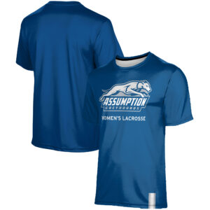 Men's ProSphere  Blue Assumption Greyhounds Women's Lacrosse Logo T-Shirt