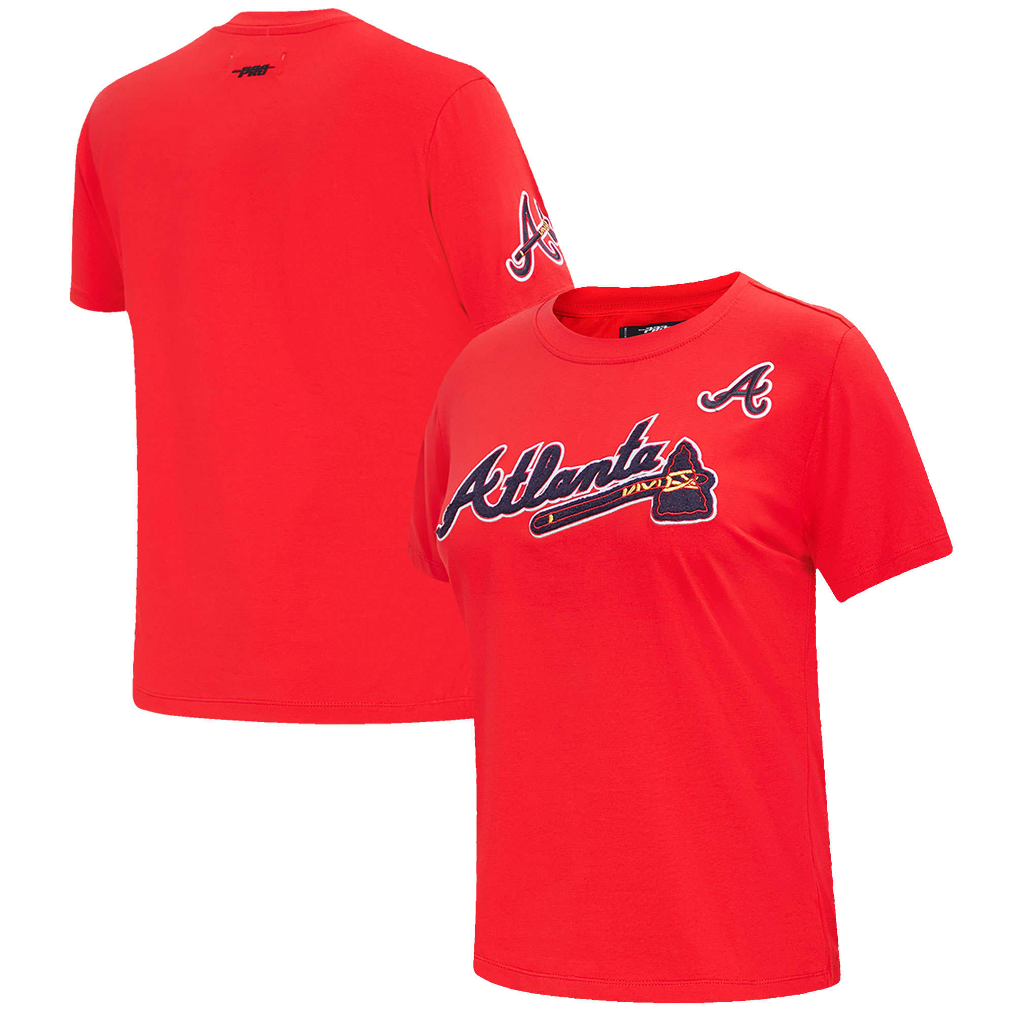 Women's Pro Standard Red Atlanta Braves Classic Slim Fit T-Shirt