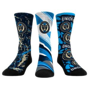 Rock Em Socks  Light Blue Philadelphia Union Three-Pack Crew Socks Set