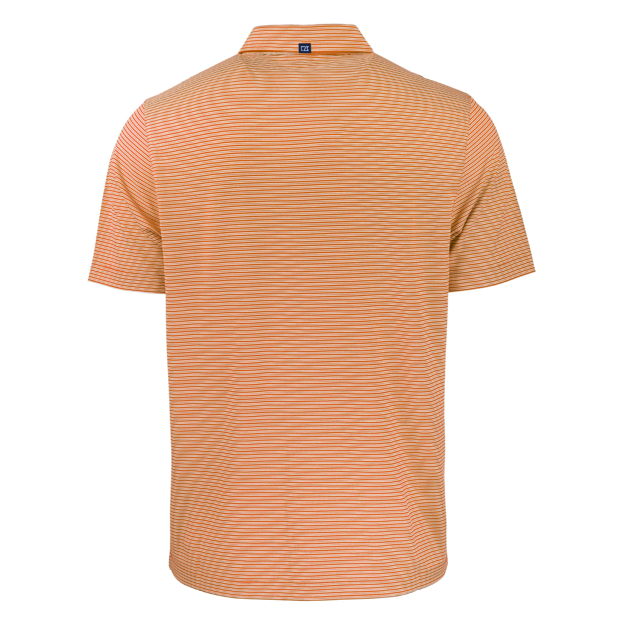Men's Cutter & Buck Orange/White Detroit Tigers Forge Eco Double Stripe Stretch Recycled Polo - Image 7