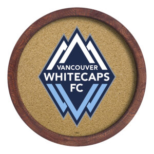 Vancouver Whitecaps FC 20.25'' Round Faux Barrel Framed Cork Board