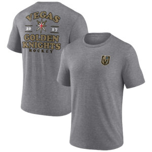 Men's Heather Gray Vegas Golden Knights Winger Tri-Blend T-Shirt