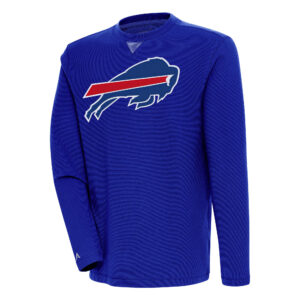 Men's Antigua  Royal Buffalo Bills Flier Bunker Pullover Sweatshirt