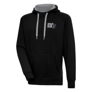 Men's Antigua  Black Las Vegas Raiders Victory Pullover Hoodie