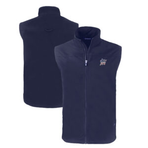 Men's Cutter & Buck  Navy Miami Marlins Stars & Stripes Big & Tall Charter Eco Full-Zip Vest