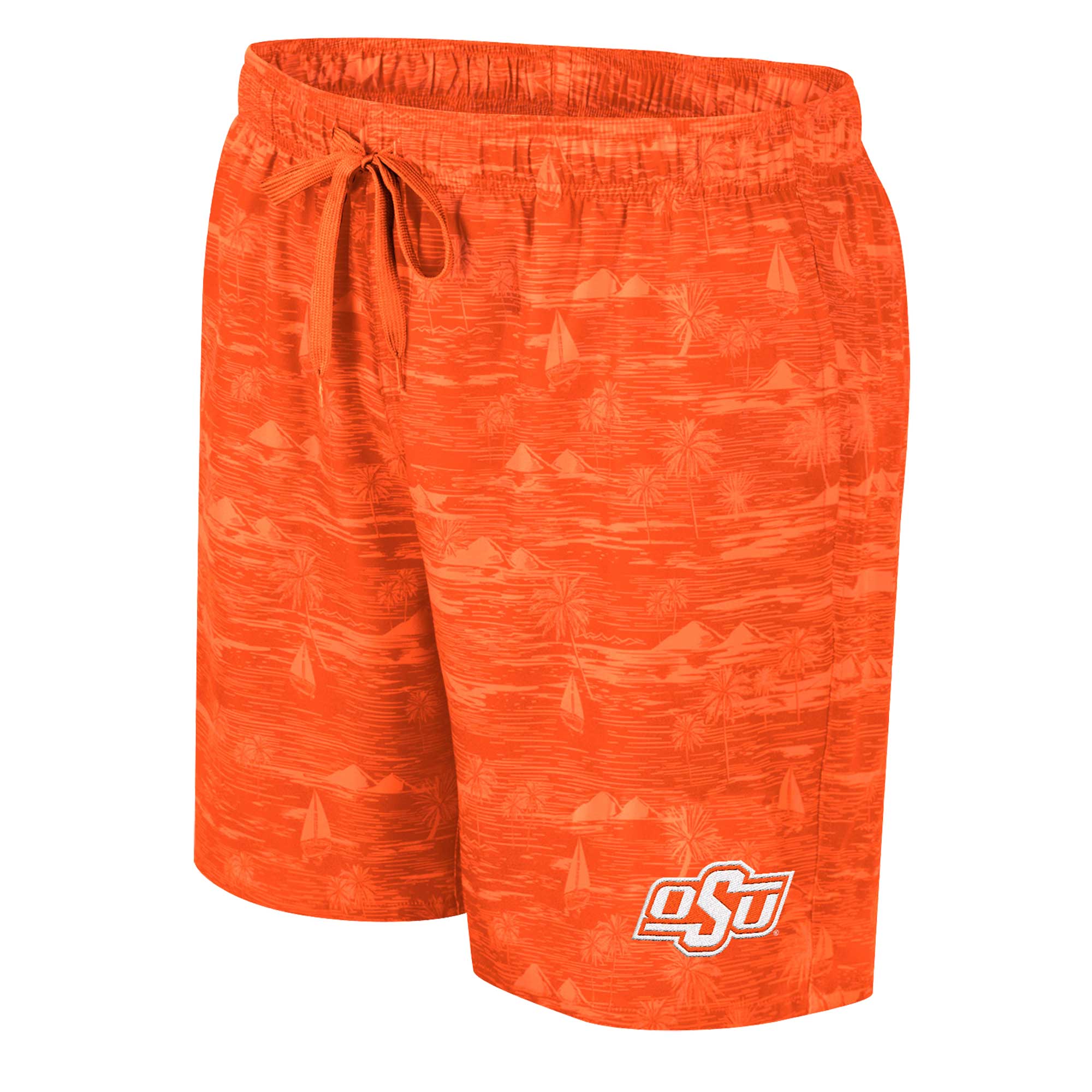 Men's Colosseum Orange Oklahoma State Cowboys Ozark Swim Shorts - Image 3