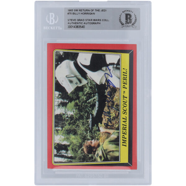 Billy Horrigan Star Wars Autographed 1983 Topps Return of the Jedi #75 BGS Authenticated Card