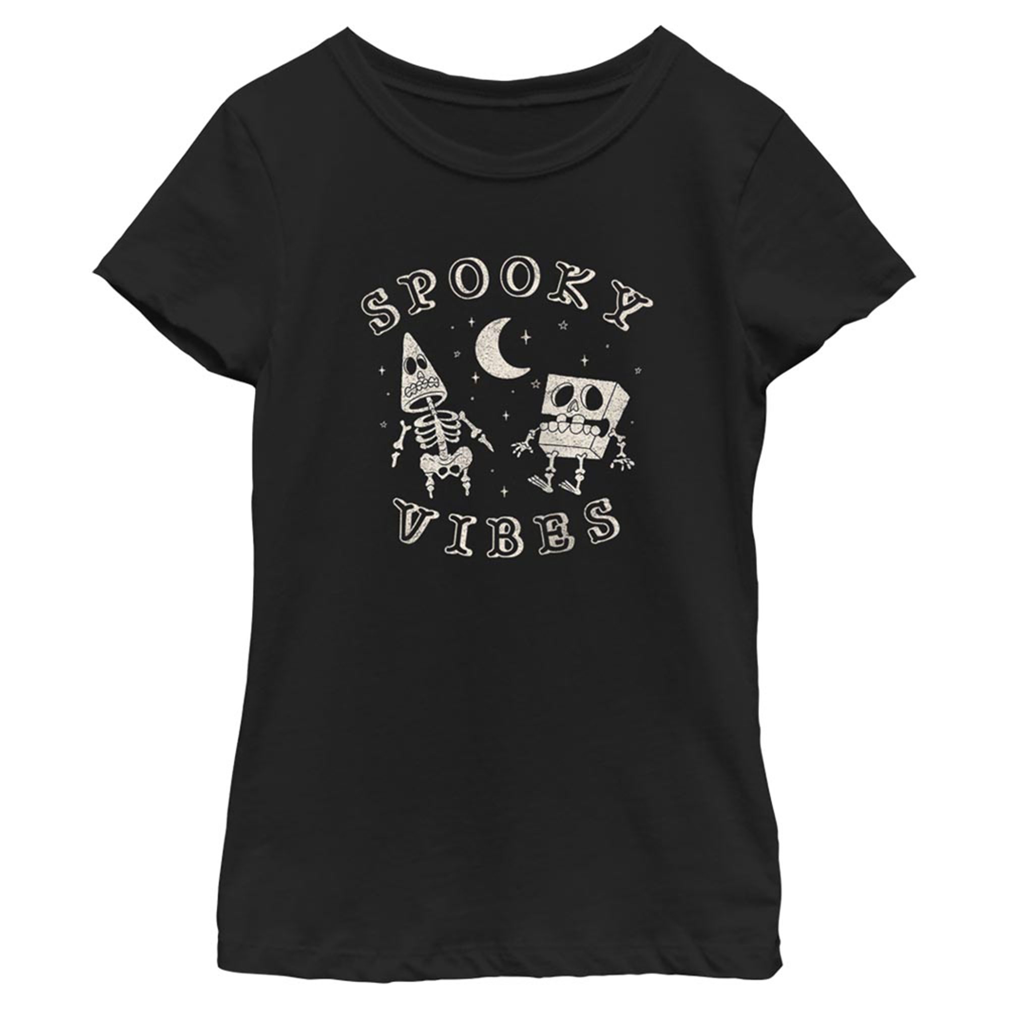 Girls Youth Mad Engine Black SpongeBob SquarePants T-Shirt
