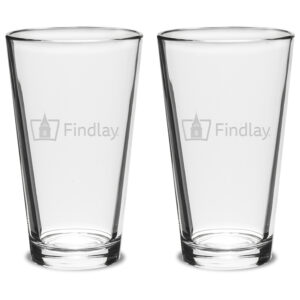 Findlay Oilers 16oz. 2-Piece Classic Pub Glass Set
