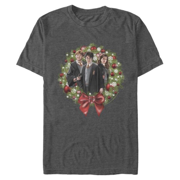 Men's Mad Engine  Heather Charcoal Harry Potter and the Prisoner of Azkaban Wreath Group Graphic T-Shirt