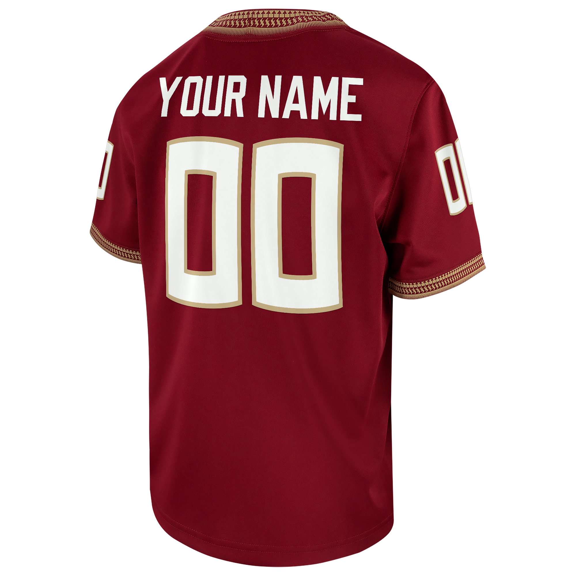 Youth Nike Garnet Florida State Seminoles Custom Replica Football Game Jersey - Image 4