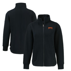 Women's Cutter & Buck Black Pittsburgh Pirates Cooperstown Collection Roam Eco Recycled Full-Zip Jacket