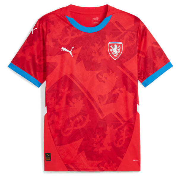 Men's Puma  Red Czech Republic National Team 2024 Home Replica Jersey - Image 6