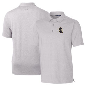 Men's Cutter & Buck Heather Gray Salt Lake Bees Forge Heathered Stretch Polo