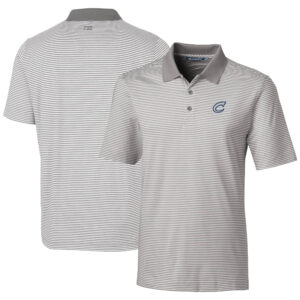 Men's Cutter & Buck  Gray Columbus Clippers Forge Tonal Stripe Stretch Polo