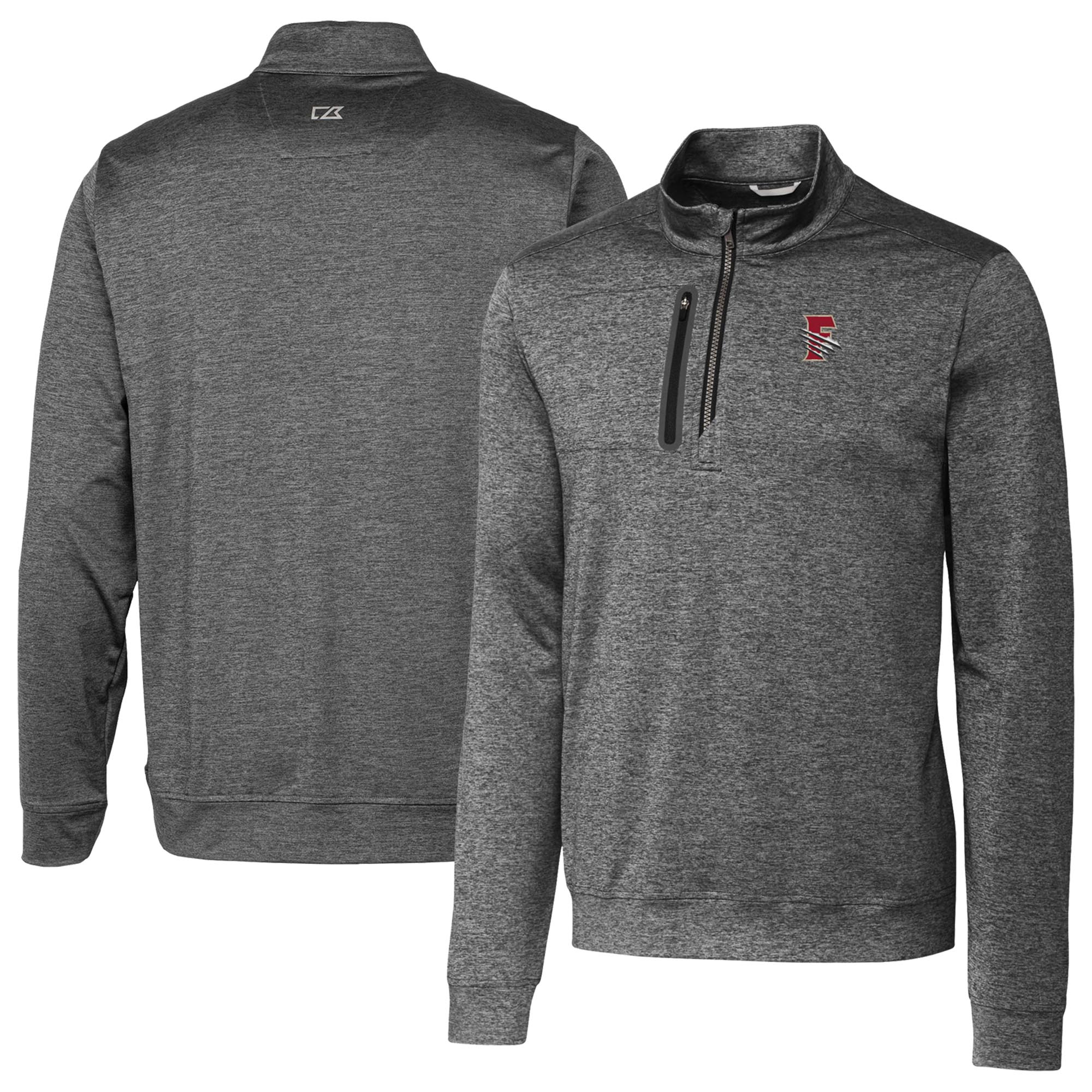 Men's Cutter & Buck Gray Fresno Grizzlies Stealth Heathered Quarter-Zip Top - Image 5