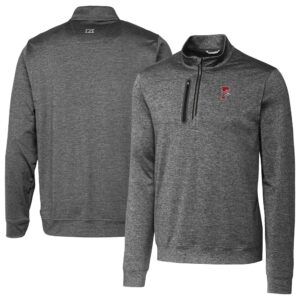 Men's Cutter & Buck  Gray Fresno Grizzlies Stealth Heathered Quarter-Zip Top